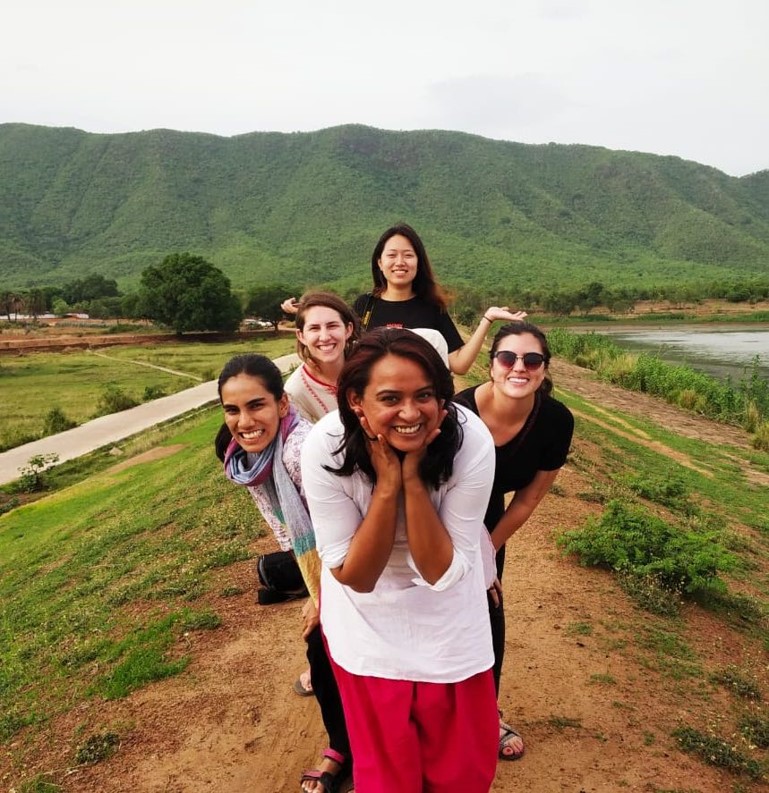 A group of women outside