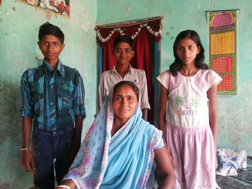 Sushila Devi and her three children