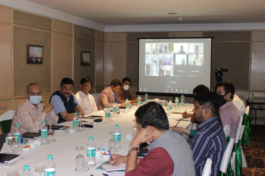 Agriculture experts sitting around a table