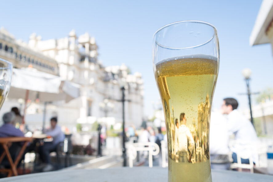 A glass of beer