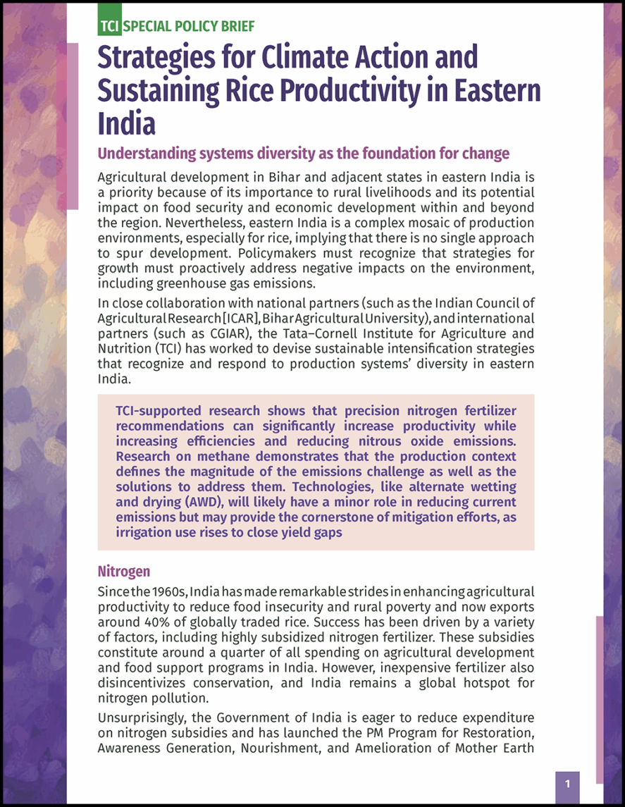 In Bihar, TCI Presents a Path for Productive, Climate-Smart Agriculture ...
