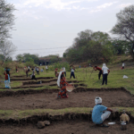 People digging as part of a MGNREGA work project