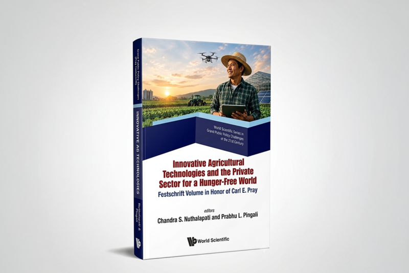 The book, “Innovative Agricultural Technologies and the Private Sector for a Hunger-Free World," against a white background